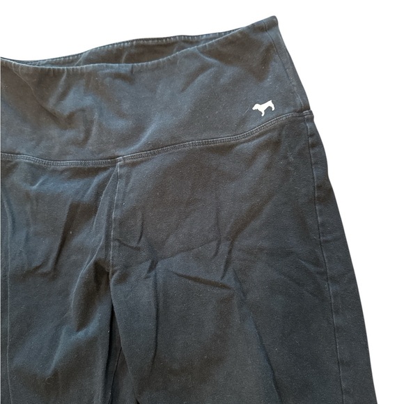 Victoria Secrets Pink Black Leggings with Distressed Knee - Picture 3 of 5